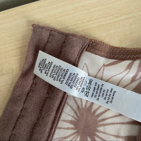 LA SENZA Brown Floral Corset Top -Size M - Picture 7 of 10